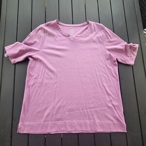 L.L. Bean Lavender V-Neck Top